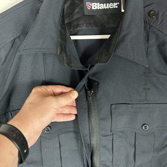 Blauer Long Sleeve Cotton Uniform Shirt Mens 46 Reg Police LEO Work Security Top - Picture 6 of 12
